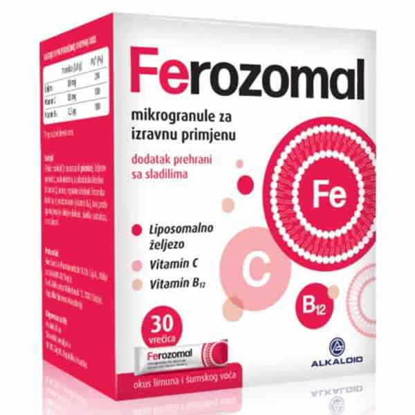 Ferozomal mikrogranule s liposomalnim željezom i vitaminima C i B12 vrećice a30